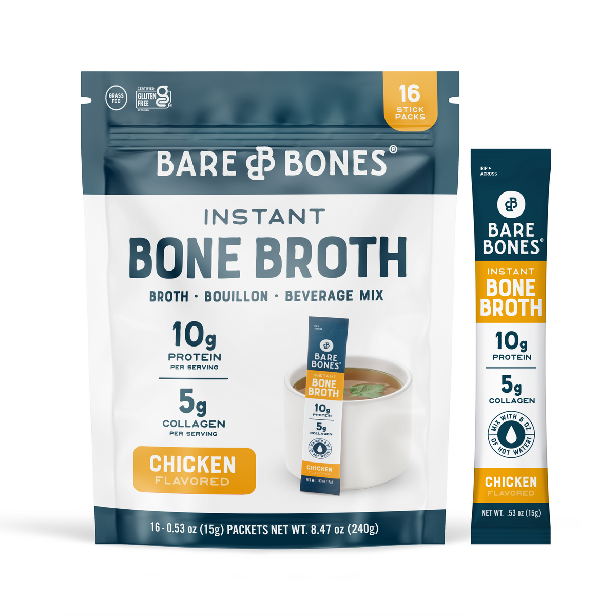 Instant Bone Broth | On-The-Go Bone Broth Packets – Bare Bones