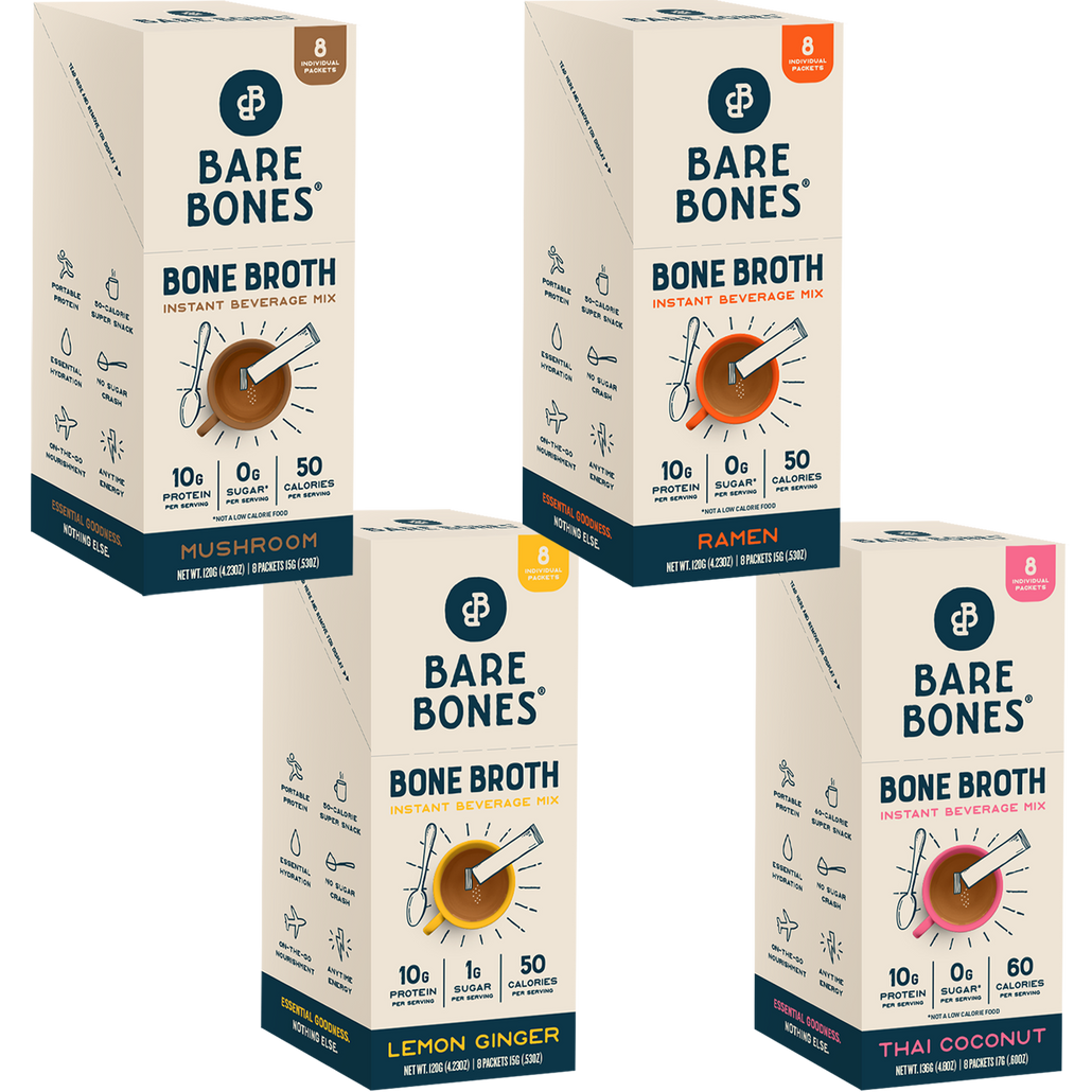 Instant Bone Broth | On-The-Go Bone Broth Packets – Bare Bones